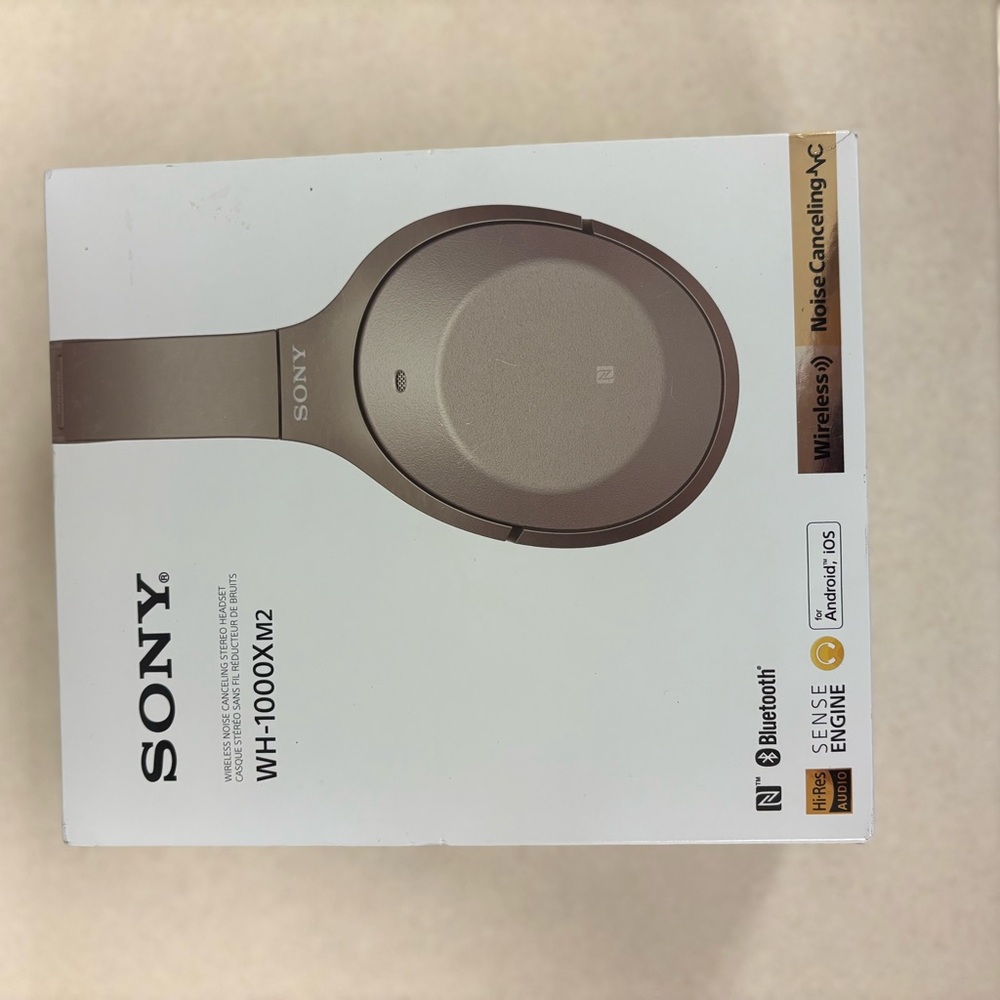 Sony WH-1000XM2 Wireless Over-Ear Headphones - Beige/Brown